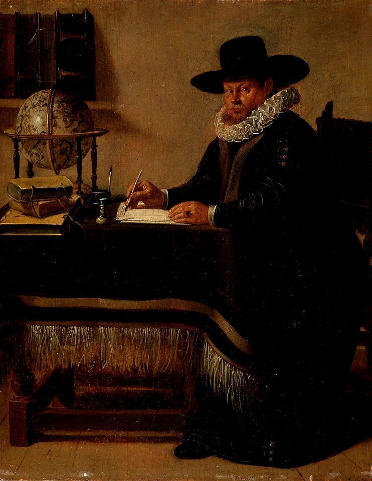 Portrait of Johan van Beverwijck in His Study by Jan Olis Dordrechts Museum DM 004 819
