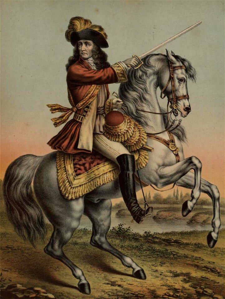 Portrait of King William III. crossing the Boyne July 1st 1690 (4672158) (cropped)