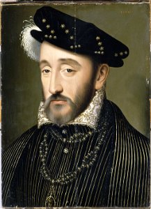 Portrait of King Henry II of France (1519–1559), by After François Clouet - Palace of Versailles. Free illustration for personal and commercial use.