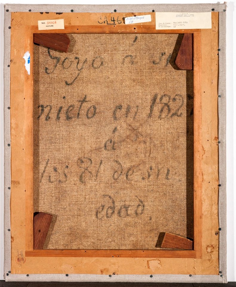 Portrait of Mariano Goya the Artist's Grandson, by Francisco de Goya (reverse)