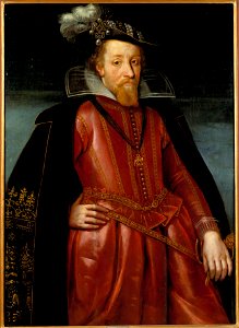 Portrait of King James I of England and VI of Scotland (1566–1625). Free illustration for personal and commercial use.