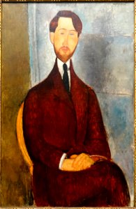Portrait of Leopold Zborowski by Amedeo Modigliani, 1916-1919, oil on canvas - Museu de Arte de São Paulo - DSC07283
