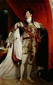 Portrait of King George IV of the United Kingdom as Prince Regent (by Studio of Thomas Lawrence) - Royal Collection. Free illustration for personal and commercial use.