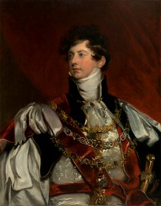 Portrait of King George IV of the United Kingdom as Prince Regent (by Studio of Thomas Lawrence) - National Gallery of Victoria, Melbourne. Free illustration for personal and commercial use.