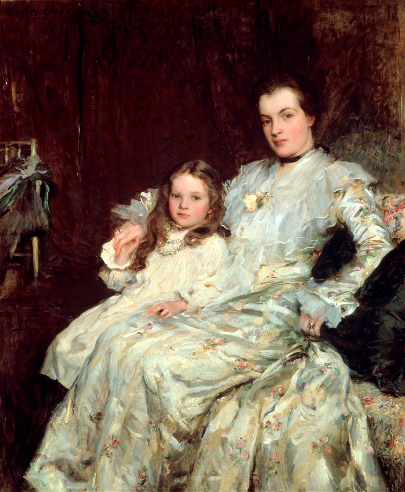 Portrait of Mrs Chadwyck-Healey and her Daughter P1291