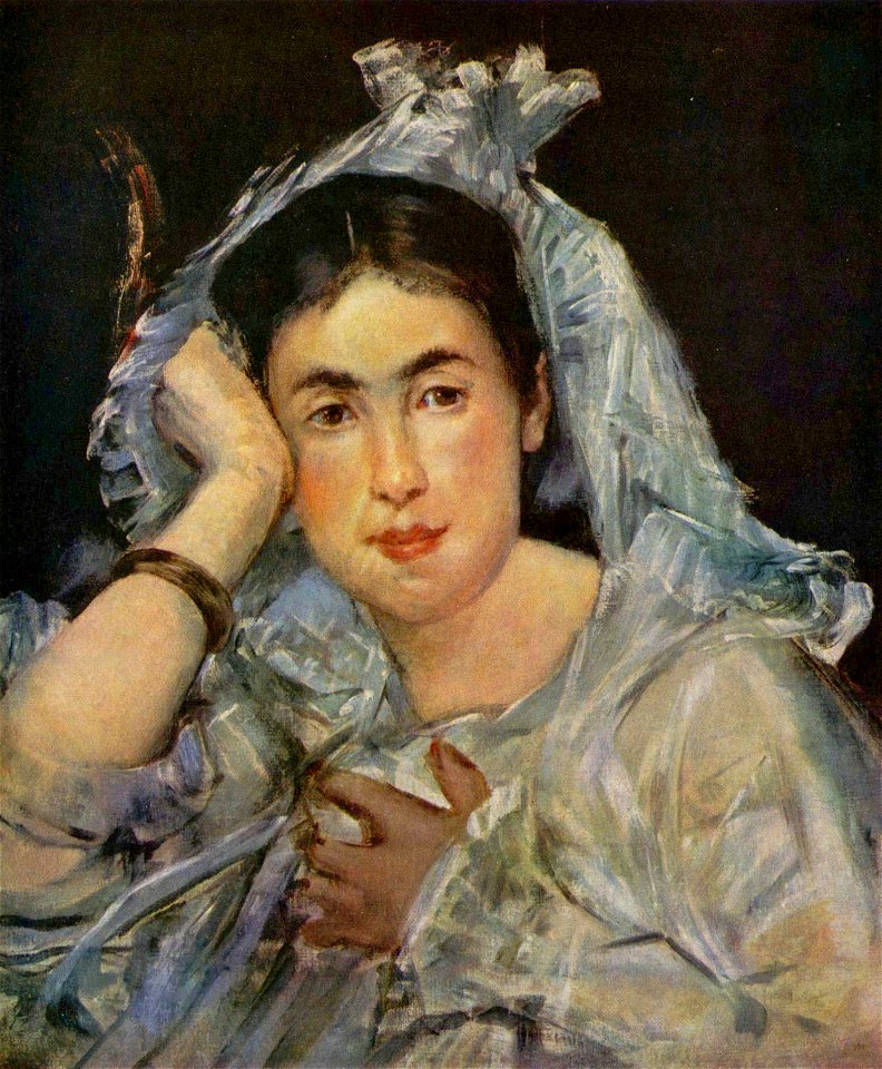 Portrait of Marguerite de Conflans wearing a mantilla by Edouard Manet