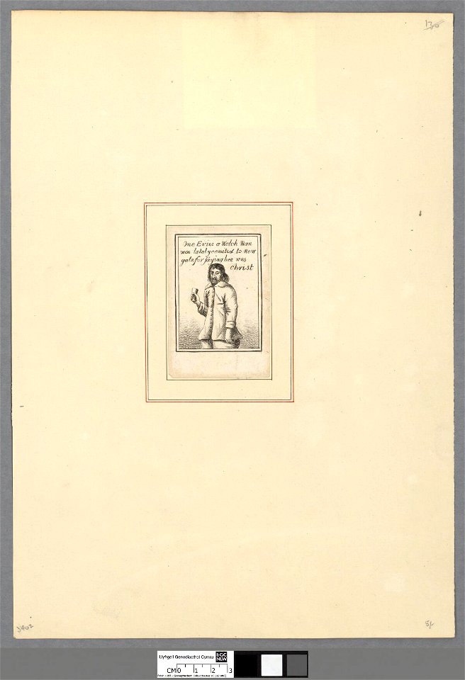 Portrait of One Evins a Welch man was lately comited to New Gate for saying hee was Christ (4670716)