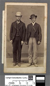 Portrait of Owen Jones (of Bodafon, Blaenau Ffestiniog) with a colleague (4670349)