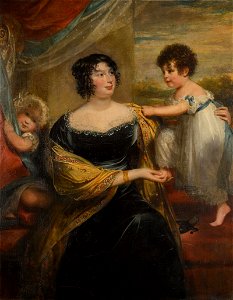 PORTRAIT OF MRS JOHN BRAHAM WITH HER TWO CHILDREN 