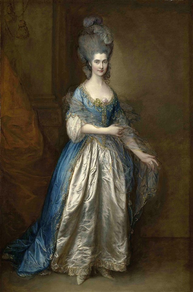 Portrait of Mrs. William Villebois in masquerade dress by Gainsborough (Christie's)