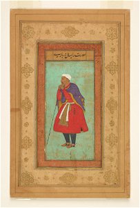 Portrait of Raisal Darbari. Folio from the Salim Album (CBL In 44.2)