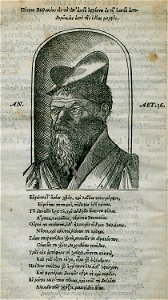 Portrait of Pierre Belon Sonnet on Pierre Belon by Guillume Aubert - Belon Pierre - 1554