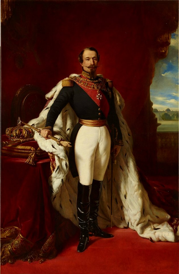 Portrait of Napoleon III, Emperor of the French, in Coronation Robes ...