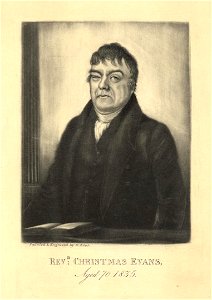 Portrait of Revd. Christmas Evans, aged 70, 1835 (4670673) (cropped)