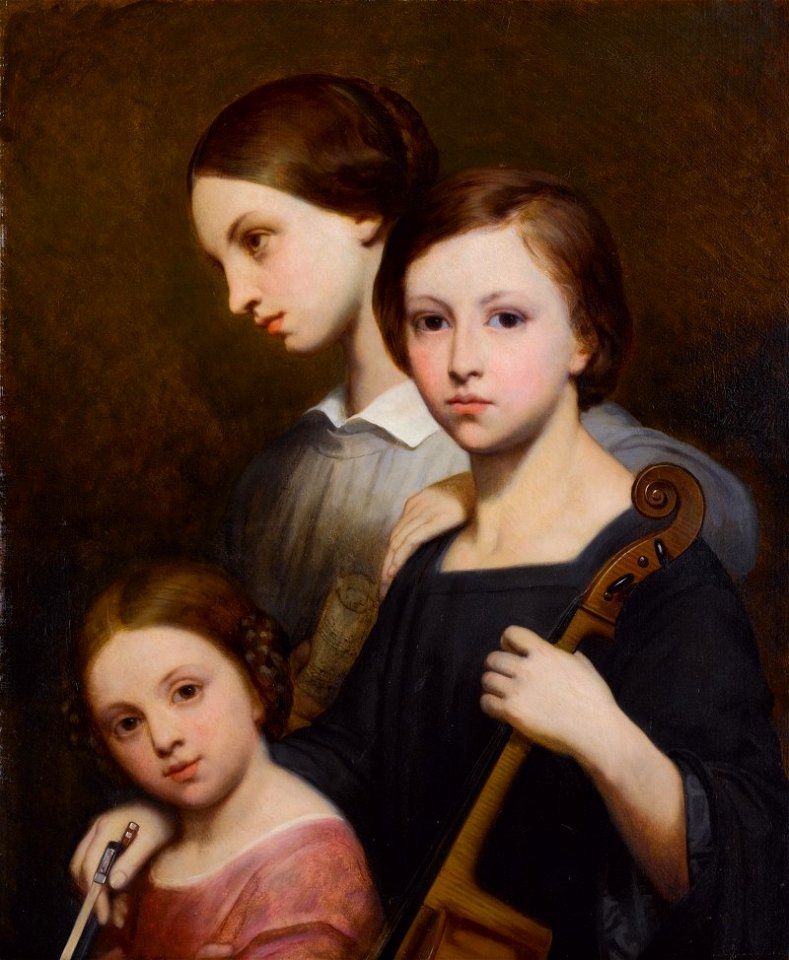 Portrait of René, Cécile and Louise Franchomme 