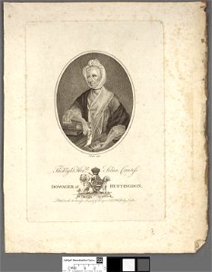Portrait of right honble. Selina Countefs Dowager of Huntingdon (4672897)