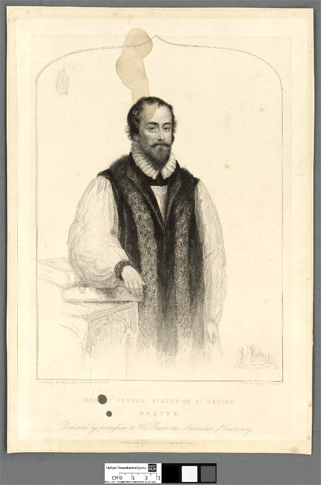 Portrait of Robert Farrar, Bishop of St. Davids. Martyr (4670723)