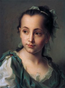 Portrait of the artist’s daughter, by Christian Seybold. Free illustration for personal and commercial use.