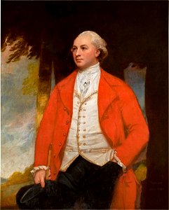 PORTRAIT OF SIR JOHN PAPILLON TWISDEN, 7TH BARONET (1743-1810), THREE-QUARTER-LENGTH, IN A LANDSCAPE )