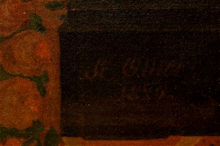 Portrait of the sons of General Foy by Augustine Cochet - signature