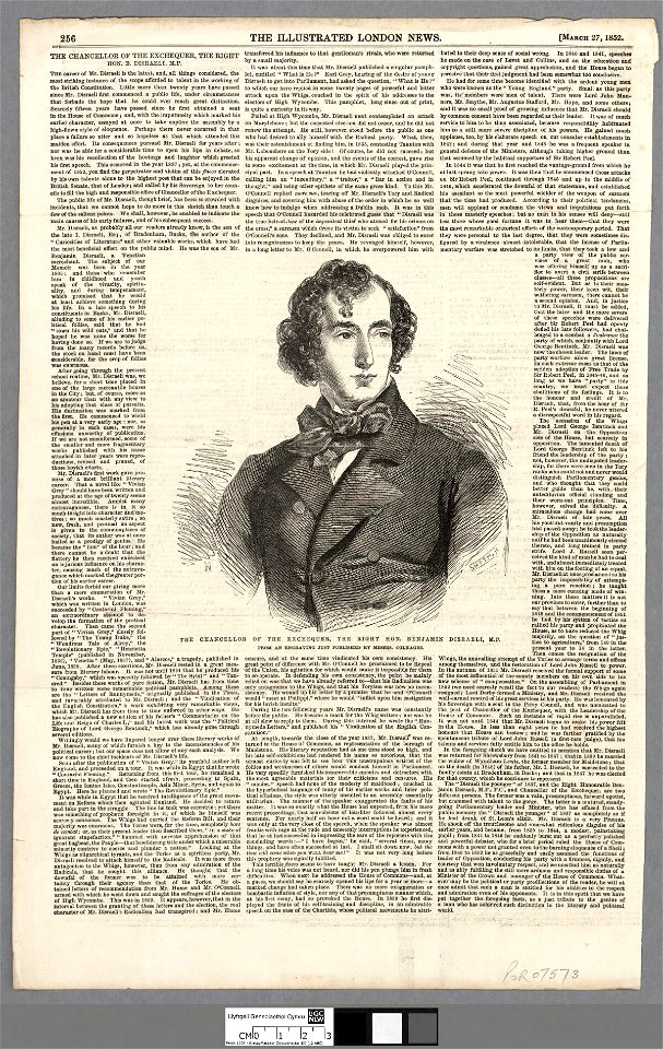 Portrait of The Chancellor of the Exchequer, the Right Hon. Benjamin Disraeli, M.P (4670615)