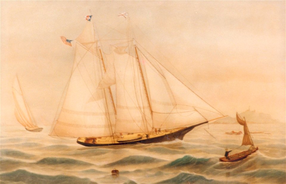 Portrait of Schooner Yacht Glimpse, by Joseph W Pierce 4146