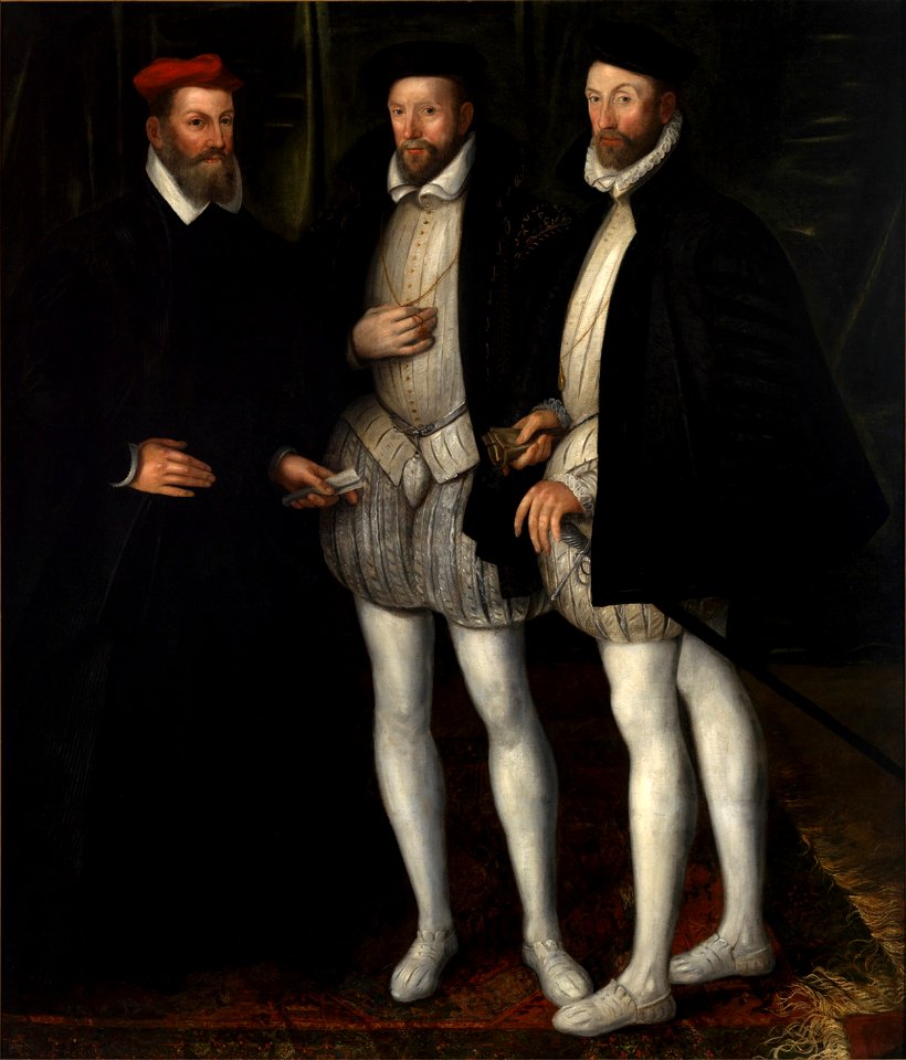 Portrait of the Brothers Gaspard, Odet and François de Châtillon-Coligny French School Museum Prinsenhof Delft
