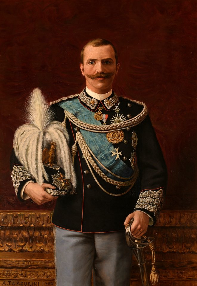 Portrait of Victor Emmanuel III - Arnaldo Casella Tamburini - Golestan Palace
