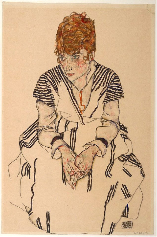 Portrait of the Artist's Sister in Law, Adele Harms - Egon Schiele - 1917