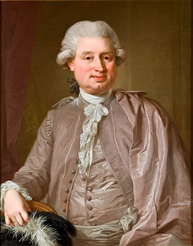 Portrait of the wholesale dealer Johan Fredrik Burghadi (Lorens Pasch d.y.) - Nationalmuseum - 132598