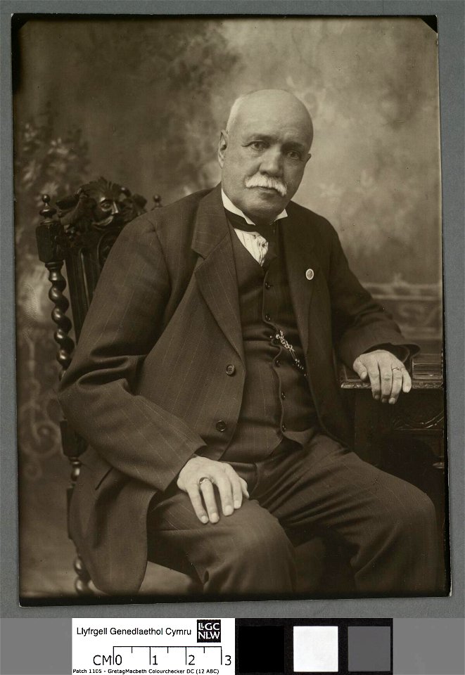 Portrait of The late Alderman William Owen M.P. Blaenau Ffestiniog (4670428)