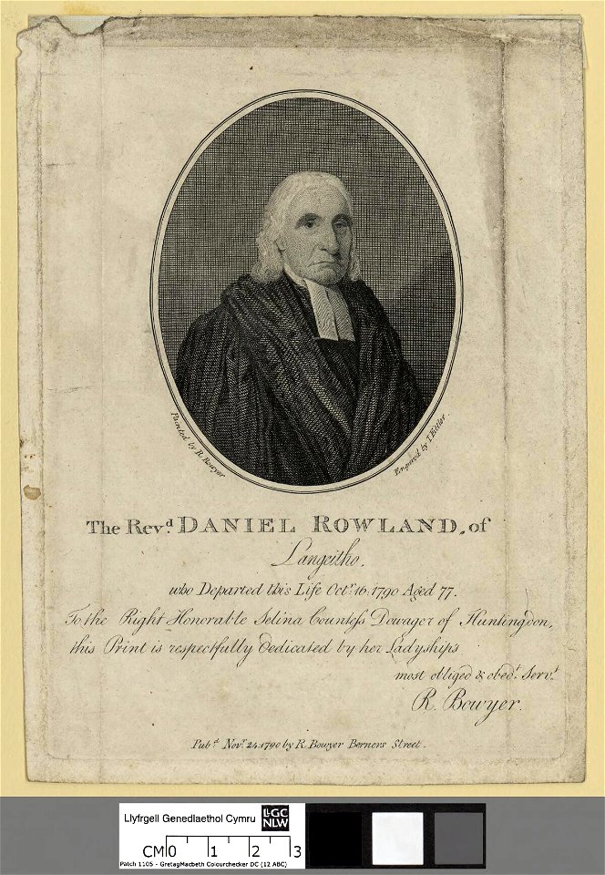 Portrait of The Revd. Daniel Rowland, of Langeitho, who departed this life Octr- 16- aged 77 (4671935)