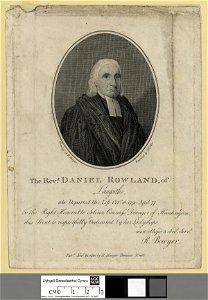 Portrait of The Revd. Daniel Rowland, of Langeitho, who departed this life Octr- 16- aged 77 (4671935)
