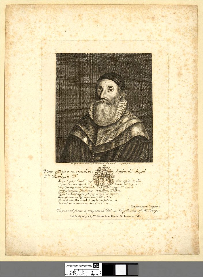 Portrait of Vera effigies reverendiss - Richardi Lloyd Stae Theologiae Dr (4671622)