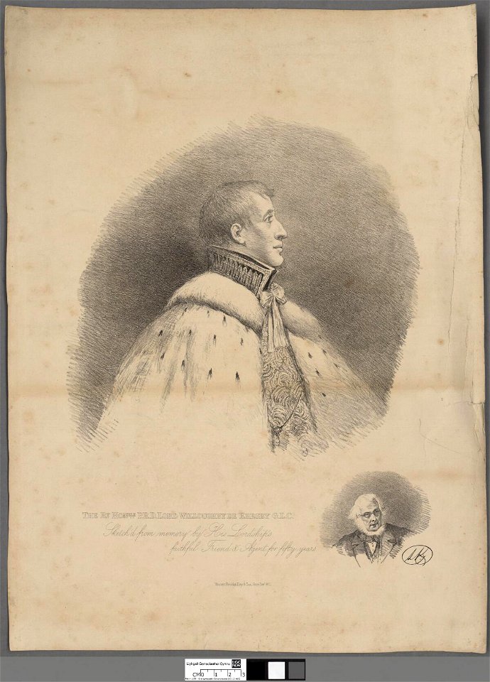 Portrait of The Rt. Honble. P.R.D. Lord Willoughby de Eresby G.L.C (4674651)