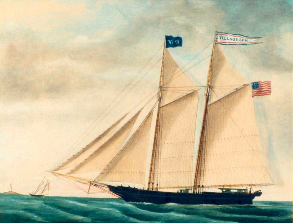 Portrait of the Schooner Village Gem by William Hare 3932