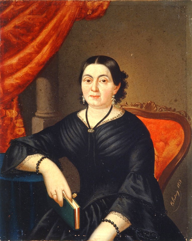 Portret - Portret dame s knjigo v roki