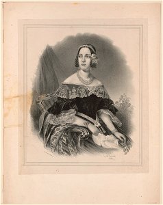 Portrait of unidentified woman, half-length, seated in chair, facing left) - by Chs. Fenderich 1840 ; P.S. Duval Lith. Press LCCN2003656315