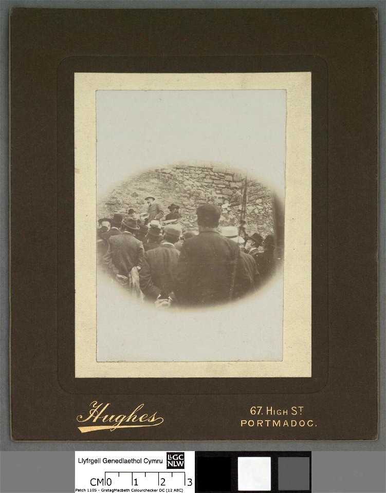 Portrait of William Watkin Edward Wynne addressing the Cambrian Archaeological Association at Harlech Castle (4671470)