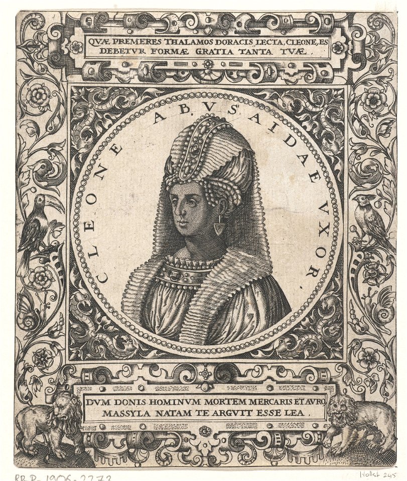 Portret van de sultane Cleone by Theodor de Bry