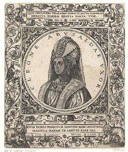 Portret van de sultane Cleone by Theodor de Bry
