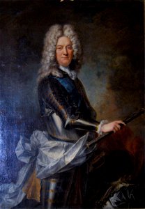 Portrait painting of Charles Armand de Gontaut, Duke of Biron by Hyacinthe Rigaud. Free illustration for personal and commercial use.