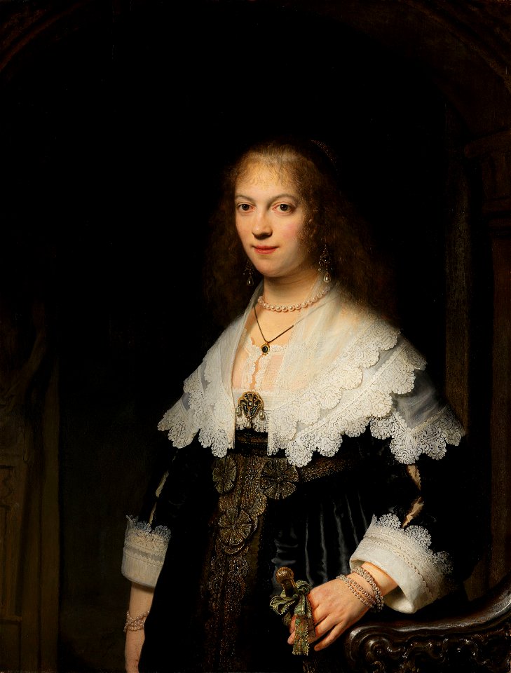 Portret van een vrouw, mogelijk Maria Trip Rijksmuseum SK-C-597