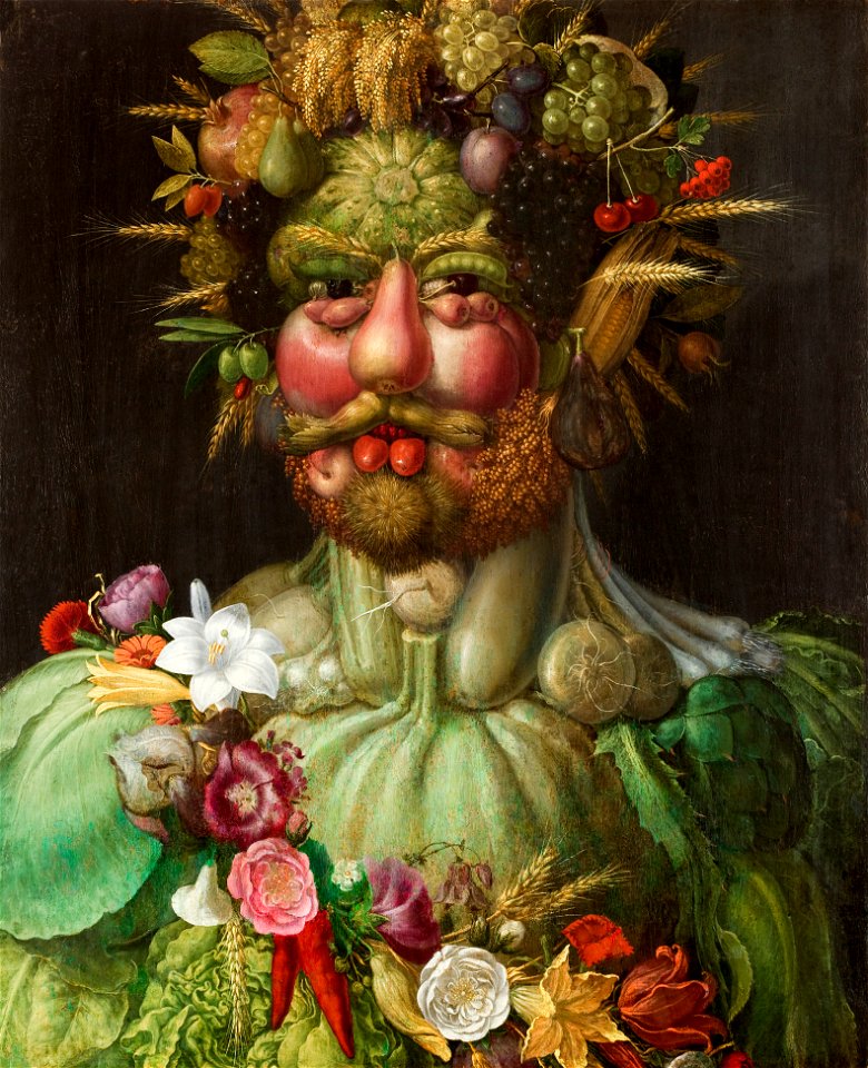 Porträtt, Rudolf II som Vertumnus. Guiseppe Arcimboldo - Skoklosters slott - 87582