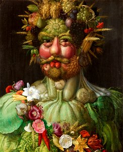 Porträtt, Rudolf II som Vertumnus. Guiseppe Arcimboldo - Skoklosters slott - 87582