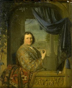 Portret van een man met horloge Rijksmuseum SK-A-377. Free illustration for personal and commercial use.
