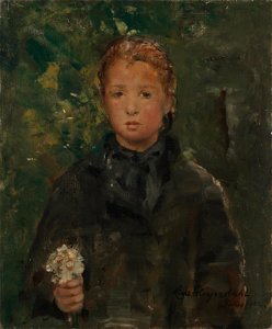 Portret van een meisje met een bosje bloemen - s0230V1962 - Van Gogh Museum