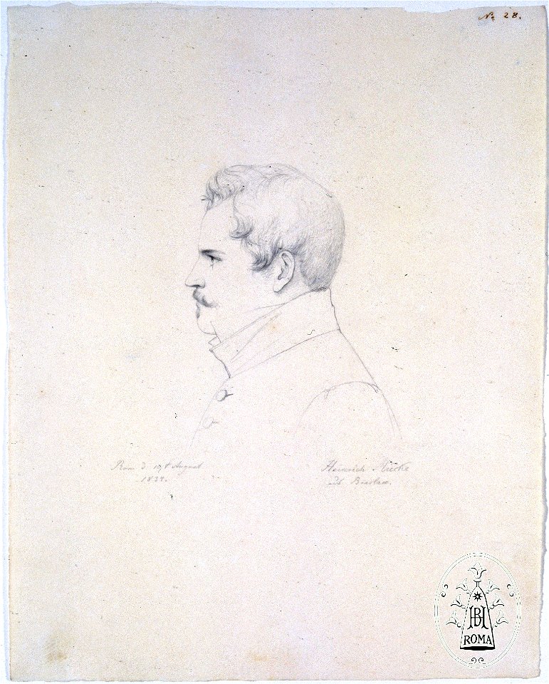 Porträt Heinrich Mücke, Rom August 1834