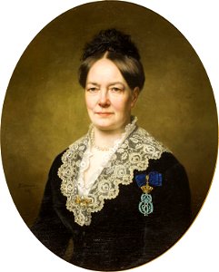 Portret van Sophia barones Schimmelpenninck van der Oye (1887) door B.L. Hendriks