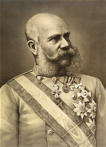 Porträtlitho Kaiser Franz Joseph I c1880. Free illustration for personal and commercial use.